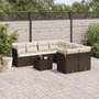 Voir la diapositive 1 : VIDAXL Salon de jardin avec coussins 9 pcs marron resine tressee