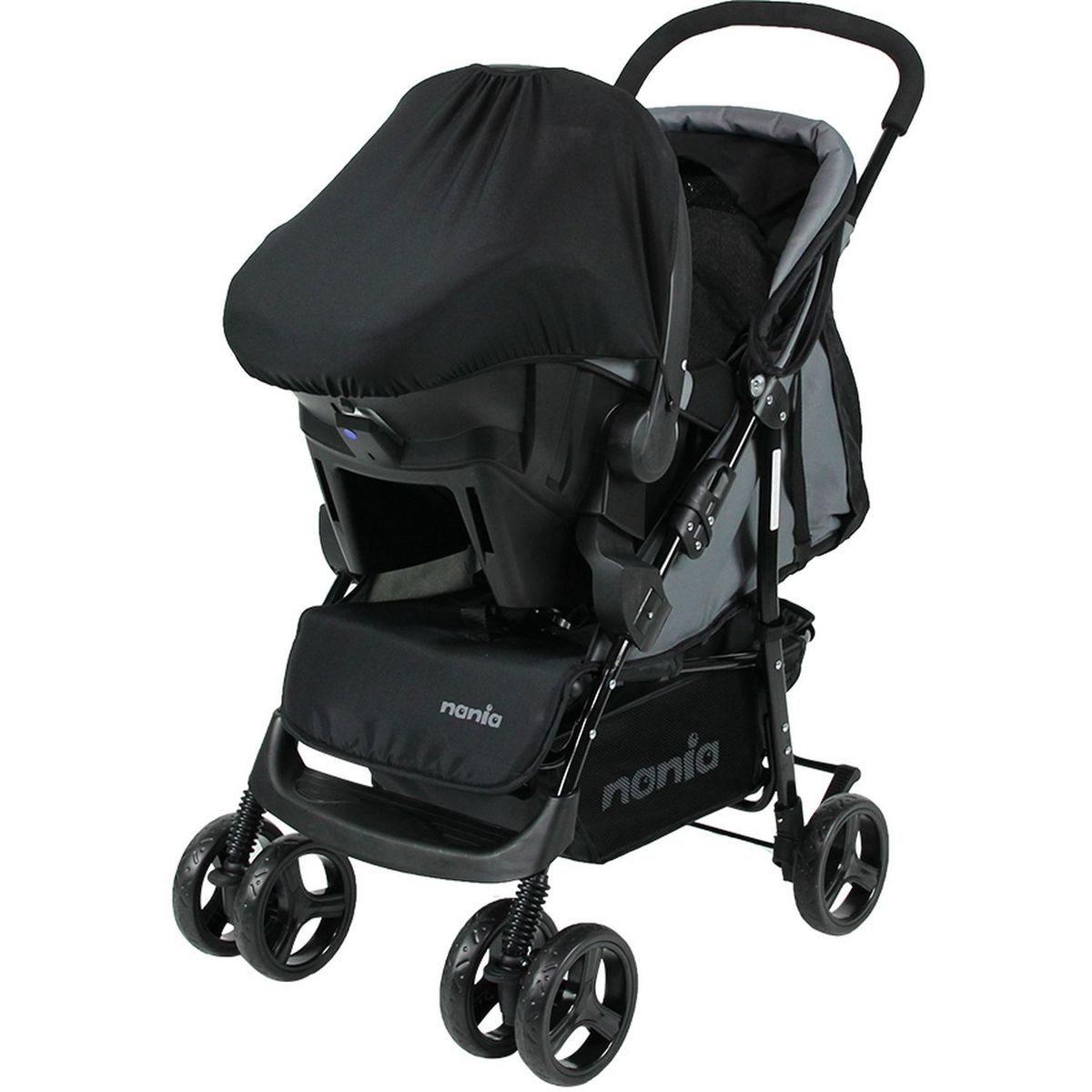 NANIA Poussette combinée TEXAS + siège auto + nacelle + sac à langer et habillage pluie