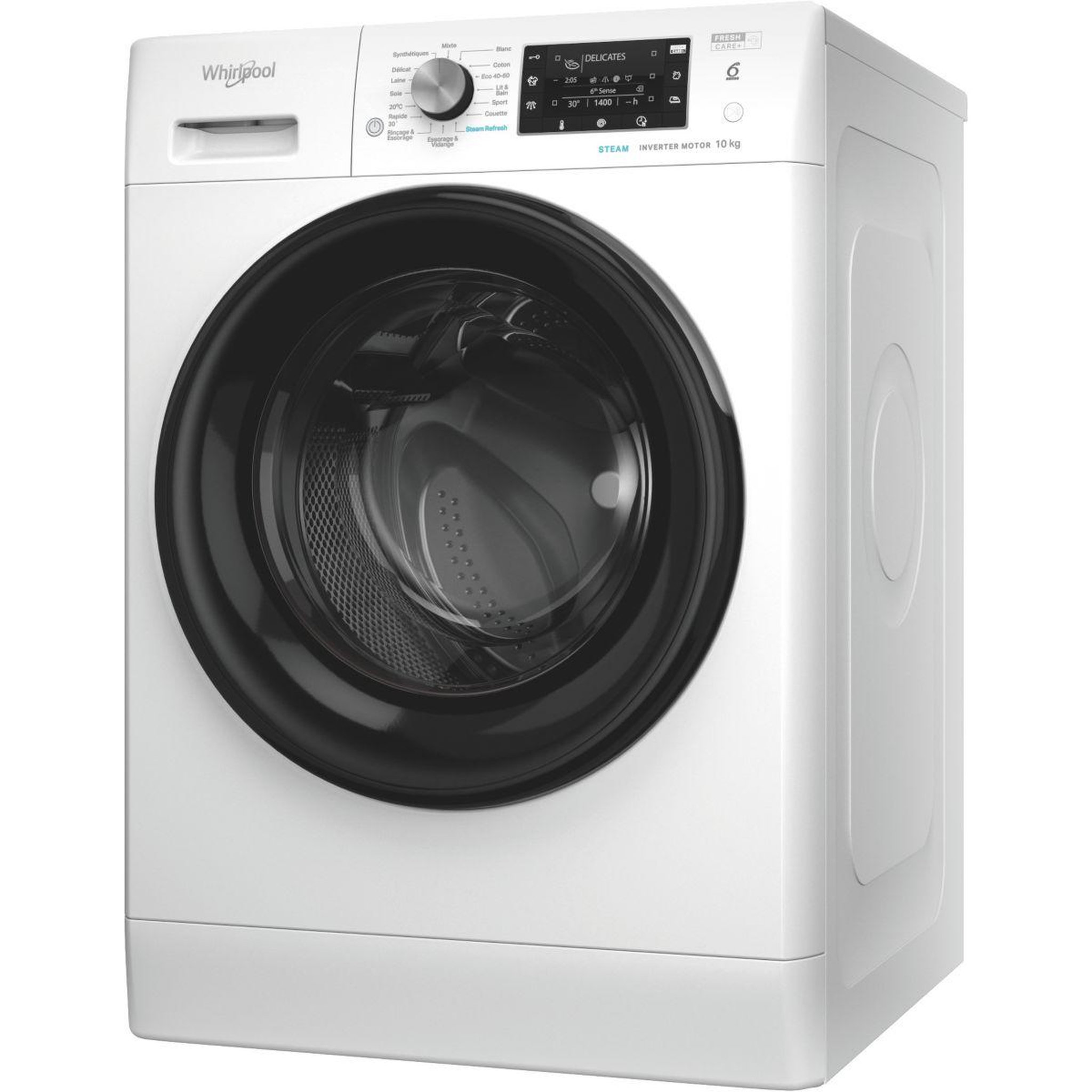 Voir la diapositive 2 : Whirlpool Lave linge hublot ffdb10489bvfr - 10 kg - 1400 tr/min - classe a - moteur induction
