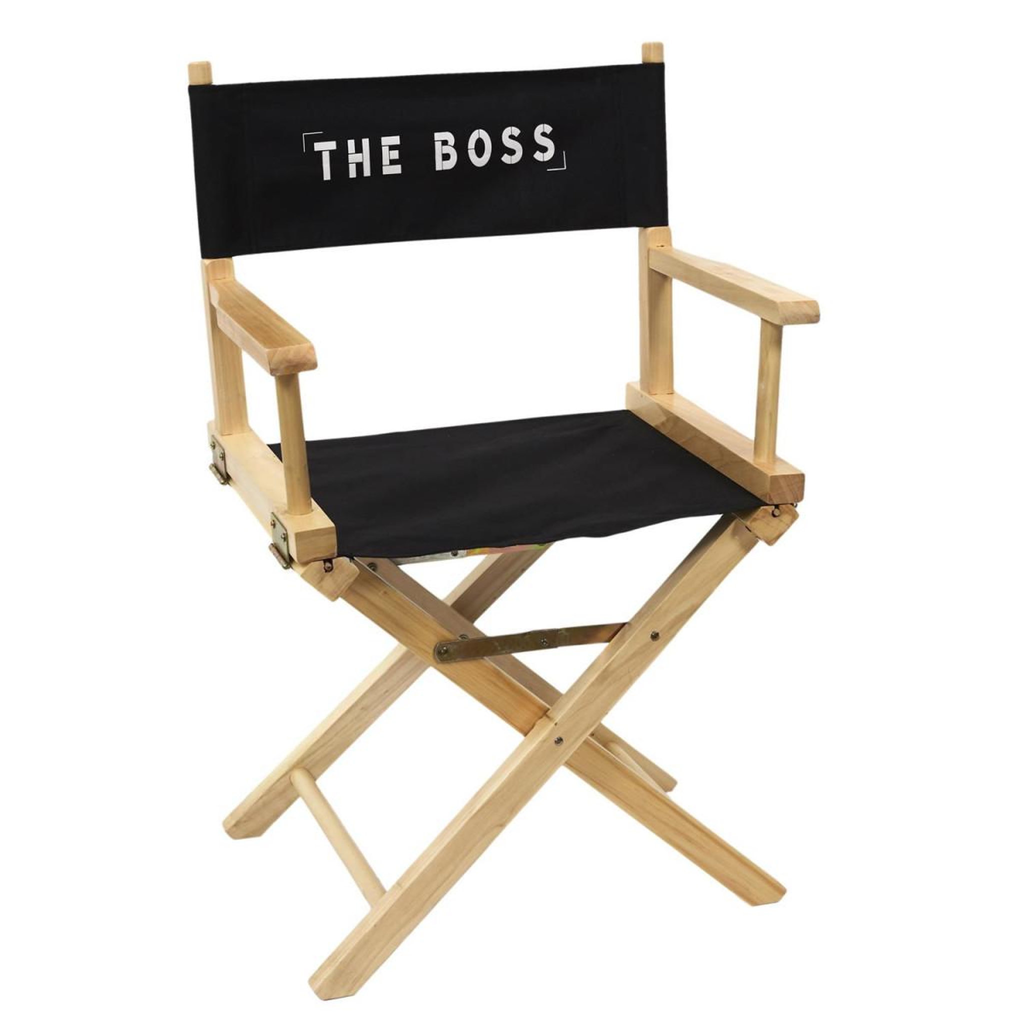 Voir la diapositive 1 : The Home Deco Factory Chaise de Bureau  The Boss  83cm Noir & Naturel