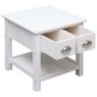 Voir la diapositive 4 : VIDAXL Table d'appoint Blanc 40x40x40 cm Bois de Paulownia