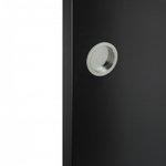 CENTRALE BRICO Poignée porte coulissante ronde zamak nickelé, gris