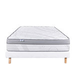 LUXURY LITERIE Ensemble literie ressorts, Relaxation Ferme, Blanc. Coloris disponibles : Blanc