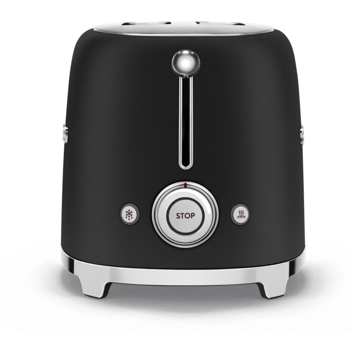 SMEG Grille-pain TSF01BLMEU Noir mat
