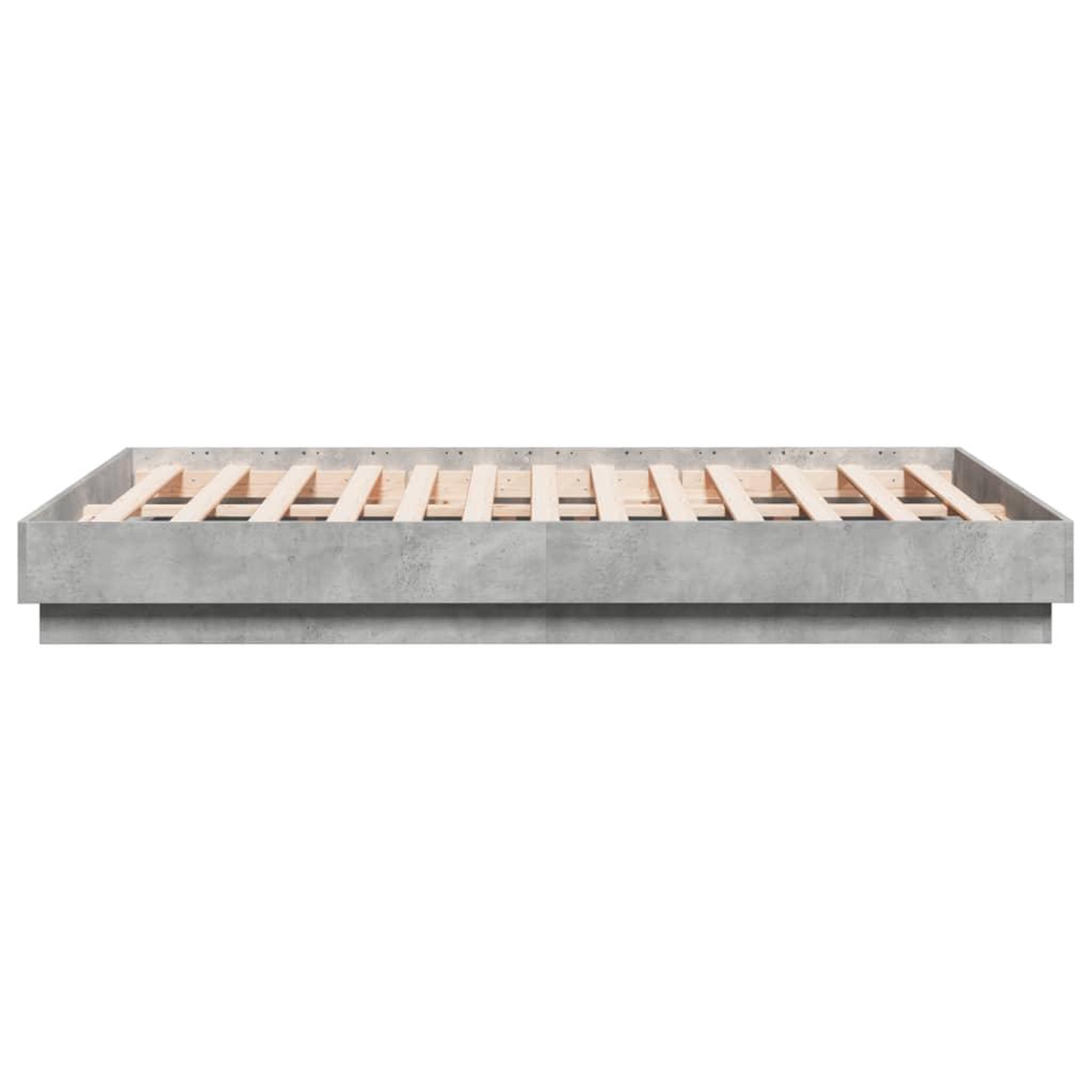 Voir la diapositive 5 : VIDAXL Cadre de lit sans matelas gris beton 135x190 cm
