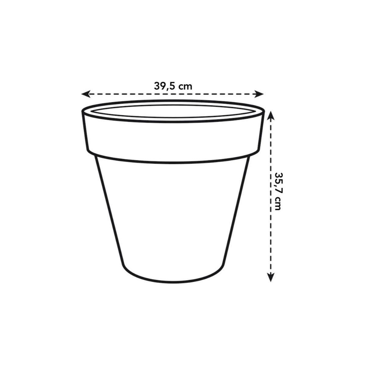 ELHO Pot de fleurs rond Pure Round - Ø 40 x H.35 cm - Anthracite - Elho