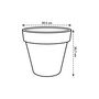 Voir la diapositive 2 : ELHO Pot de fleurs rond Pure Round - Ø 40 x H.35 cm - Anthracite - Elho