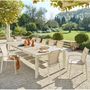 Voir la diapositive 2 : HESPERIDE Table de jardin extensible en aluminium effet bois 14 places EVASION