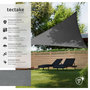 Voir la diapositive 2 : tectake Voile d'ombrage triangulaire triangulaire avec une protection UV 50+ gris 6 x 6 x 6 m