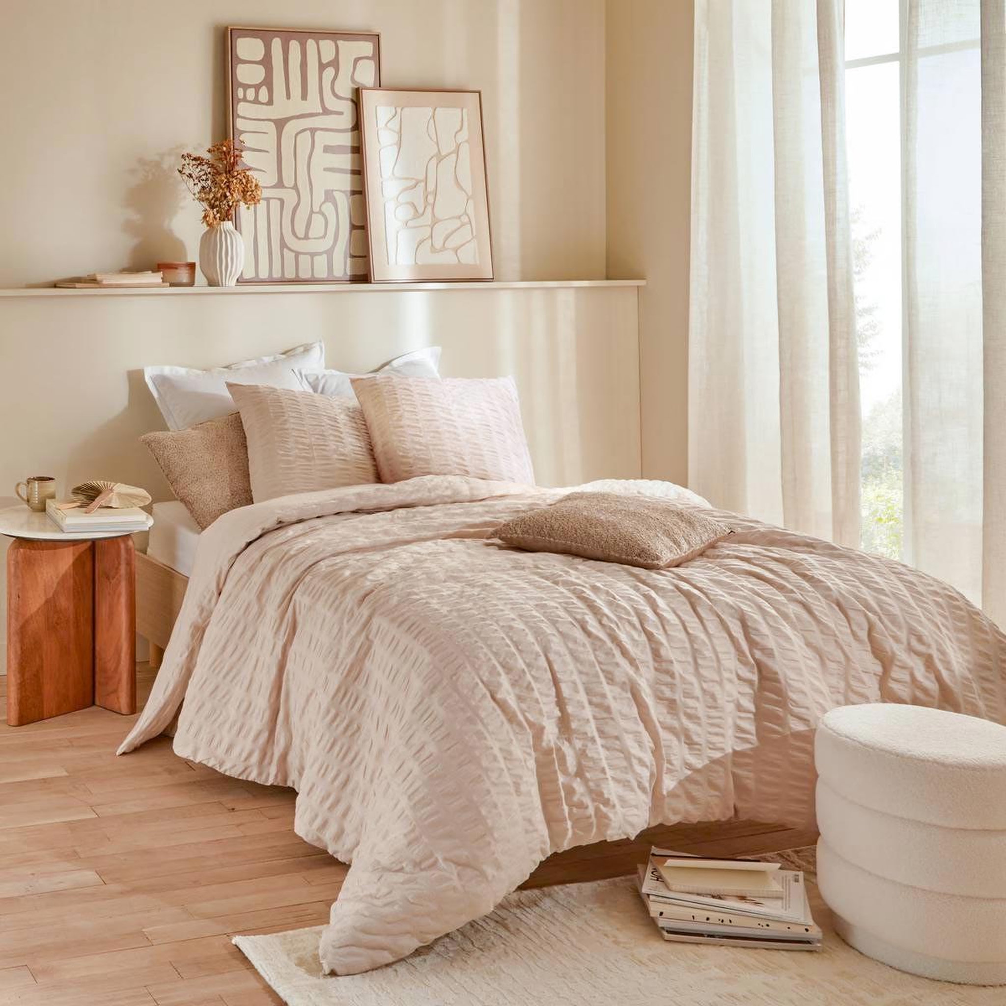 ATMOSPHERA Parure de lit 3 pièces  irhia  240x220cm beige