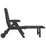 Voir la diapositive 4 : VIDAXL Chaise longue pliable avec roues anthracite PP