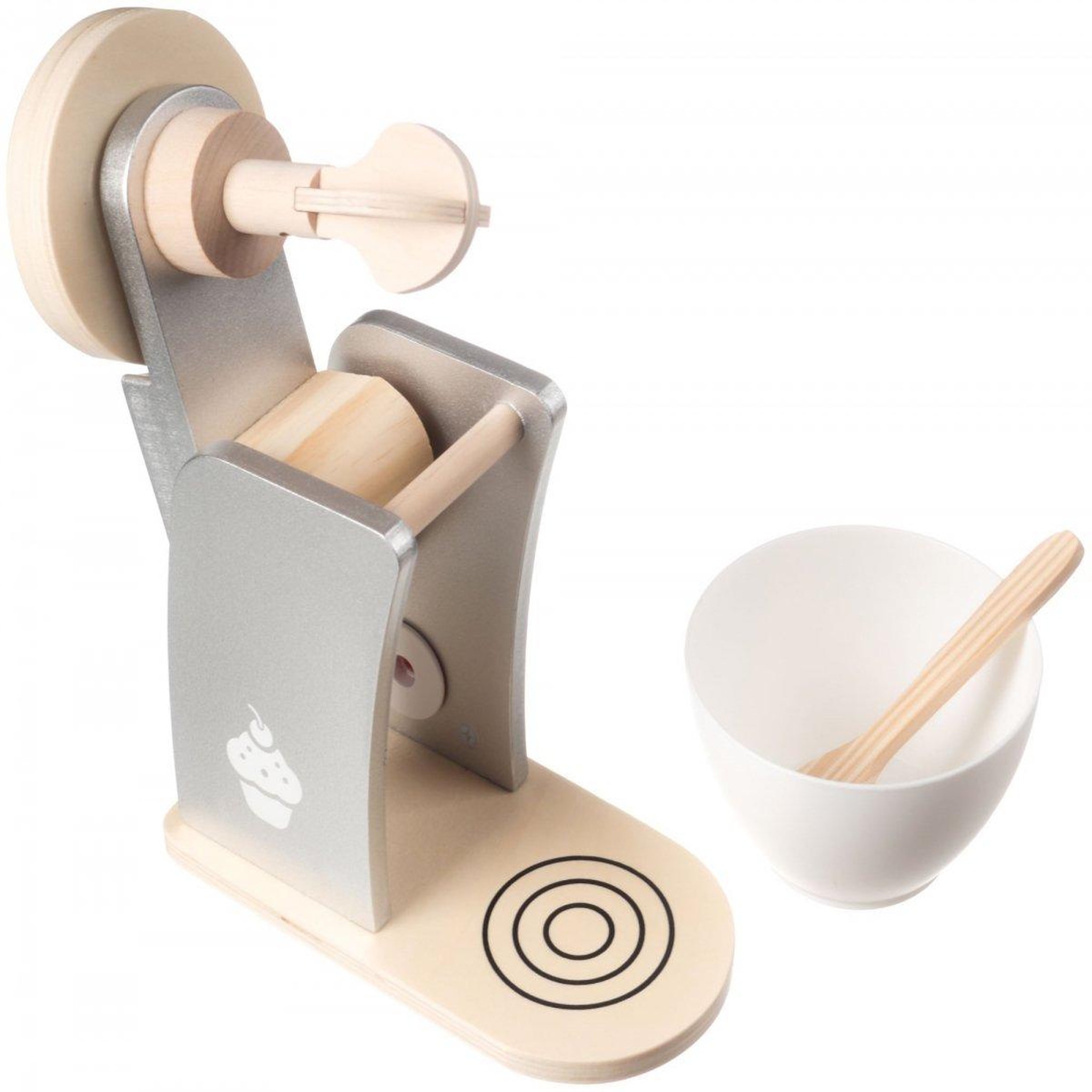 Voir la diapositive 4 : MAMABRUM Robot Pâtissier en Bois pour Enfant avec Bol, Fouet et Spatule, Jouet Cuisine Éducatif