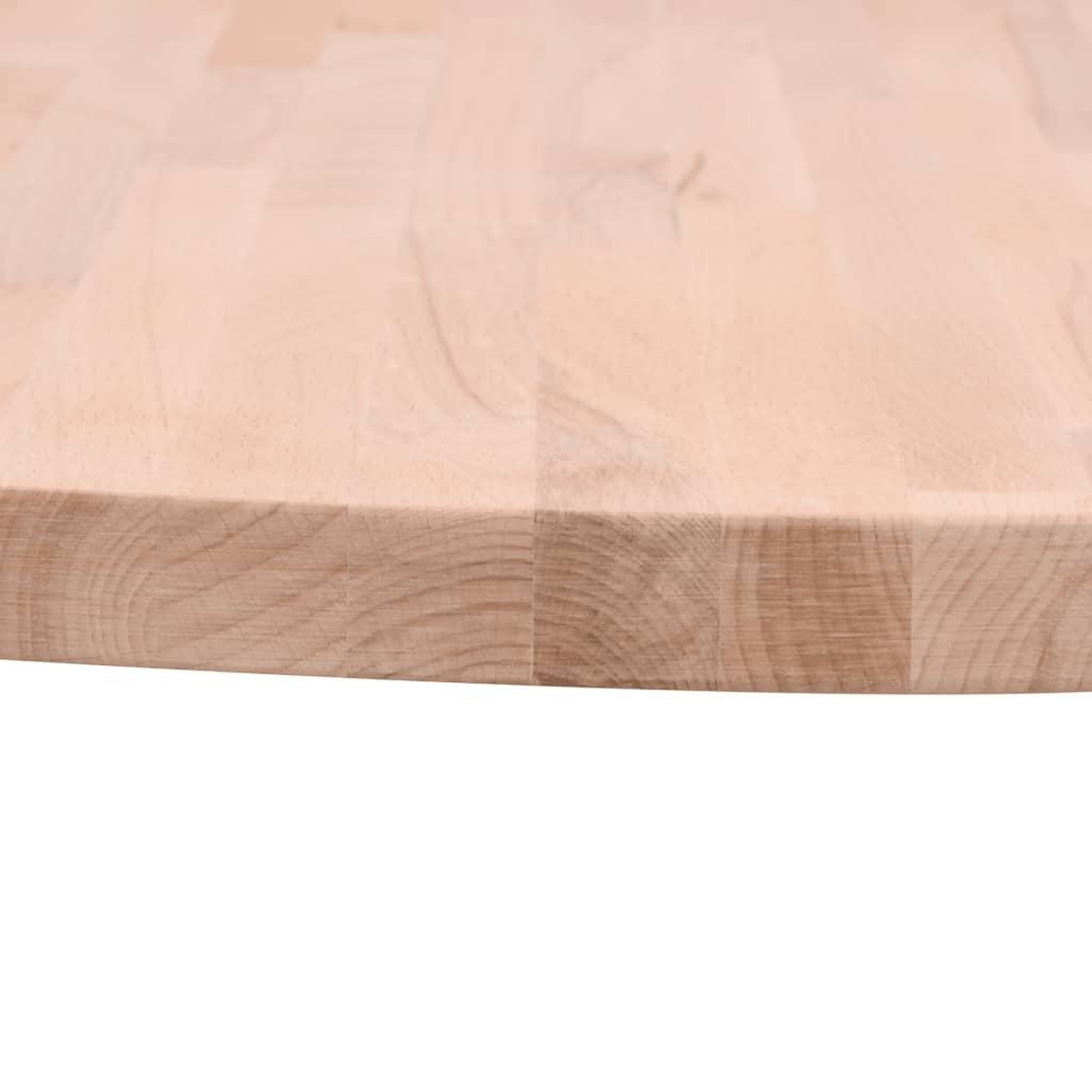 Voir la diapositive 3 : VIDAXL Dessus de table Ø80x1,5 cm rond bois massif de hetre