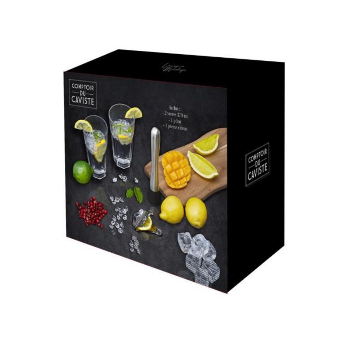 Paris Prix Coffret Mojito  4 Accessoires  370ml Transparent