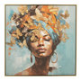 Voir la diapositive 1 : Paris Prix Tableau Déco Femme  Papillon  82x82cm Multicolore