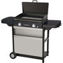 Voir la diapositive 2 : CAMPINGAZ Plancha gaz BLUE FLAME EXLD 2 brûleurs sur chariot, 60x40 cm