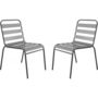 Voir la diapositive 1 : Habitat et Jardin Lot de 2 chaises de jardin en métal empilables  Bilbao  - Taupe