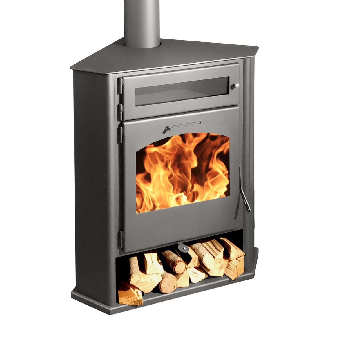 Juan Panadero Poêle à bois d'angle R2 Four Plus - 8Kw