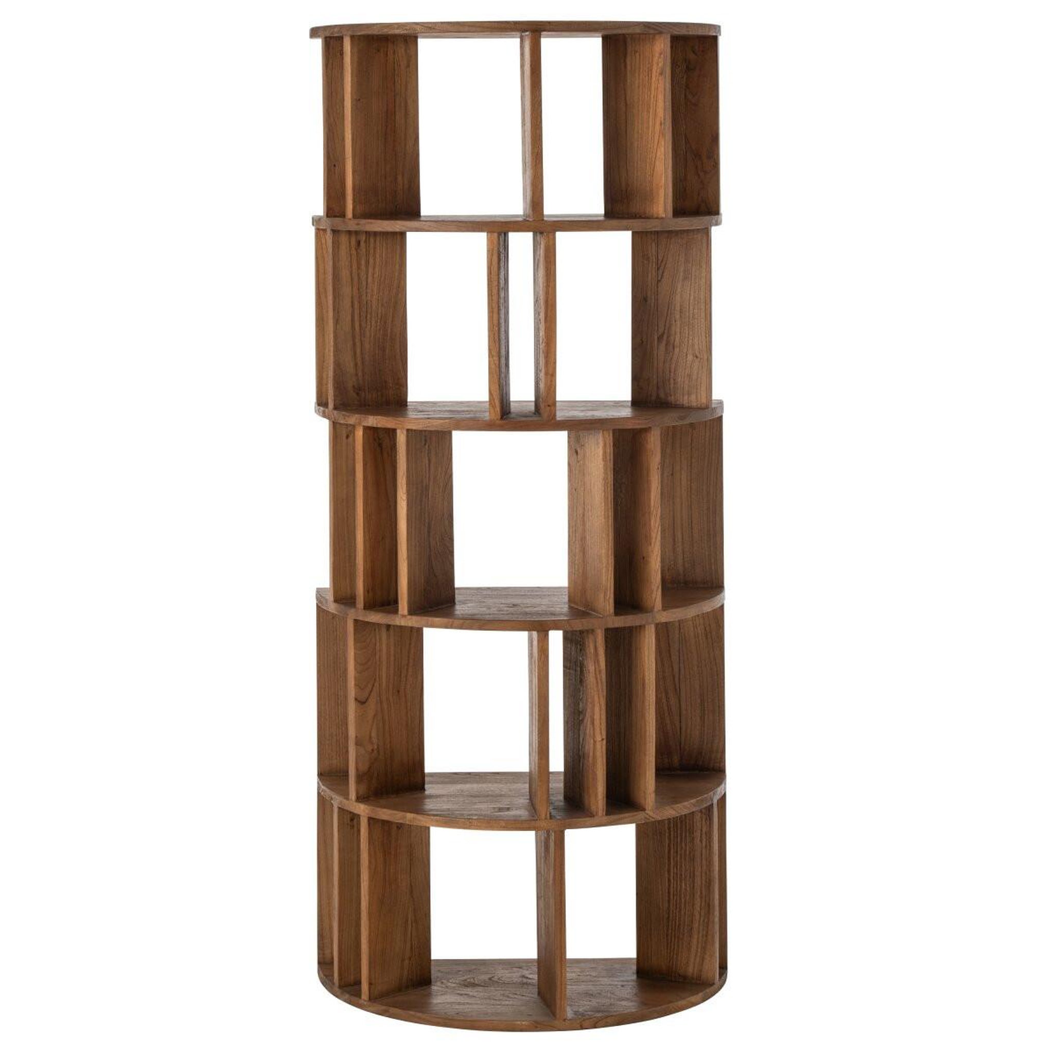 Voir la diapositive 2 : Paris Prix Bibliothèque Demi-Lune en Bois  Camille  175cm Naturel