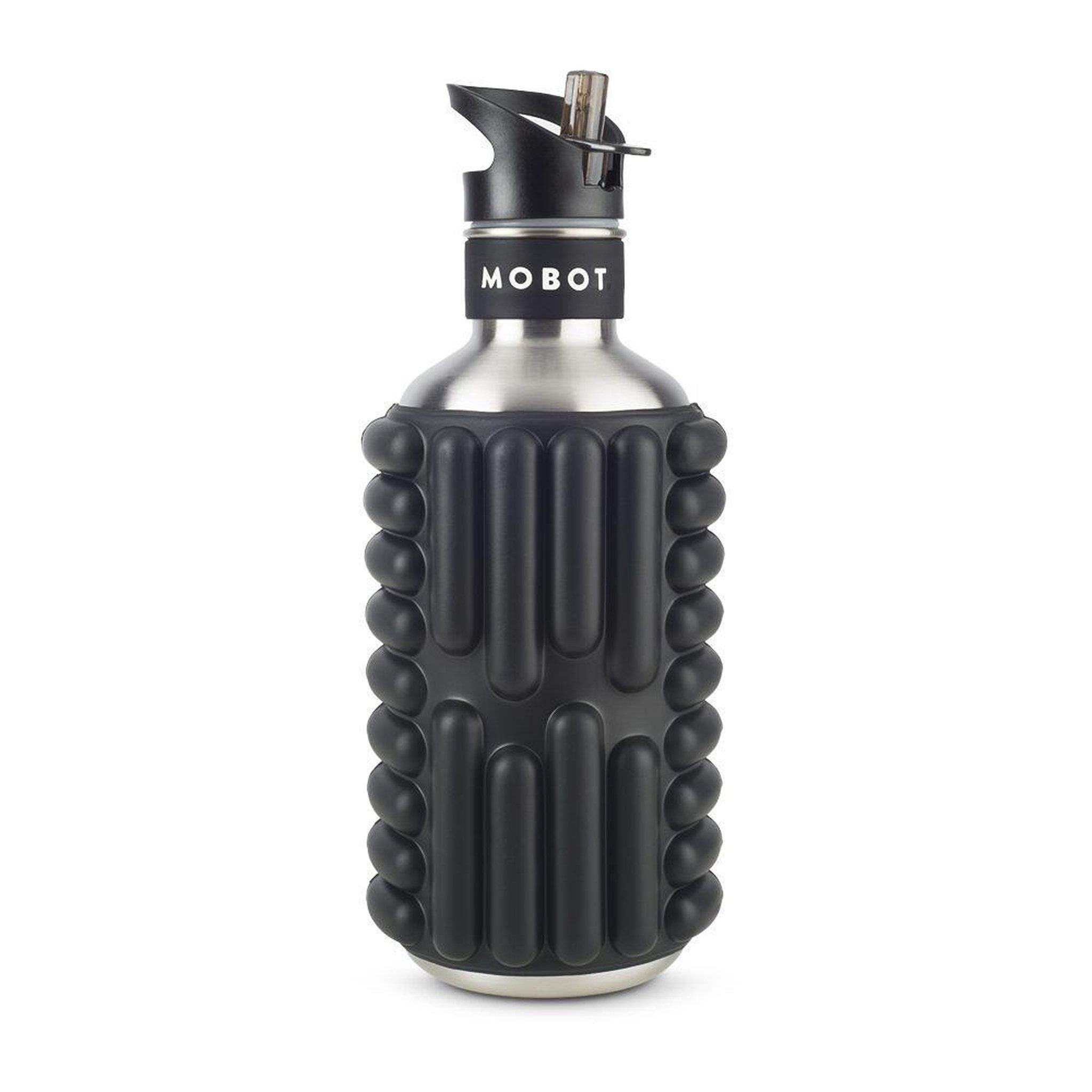 MOBOT Bouteille de sport - mobot - fonction 2 en 1 rouleau de massage - noir
