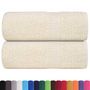 Voir la diapositive 2 : VIDAXL Serviettes de visage 2 pcs crème 30x30 cm 360 g m² 100% coton