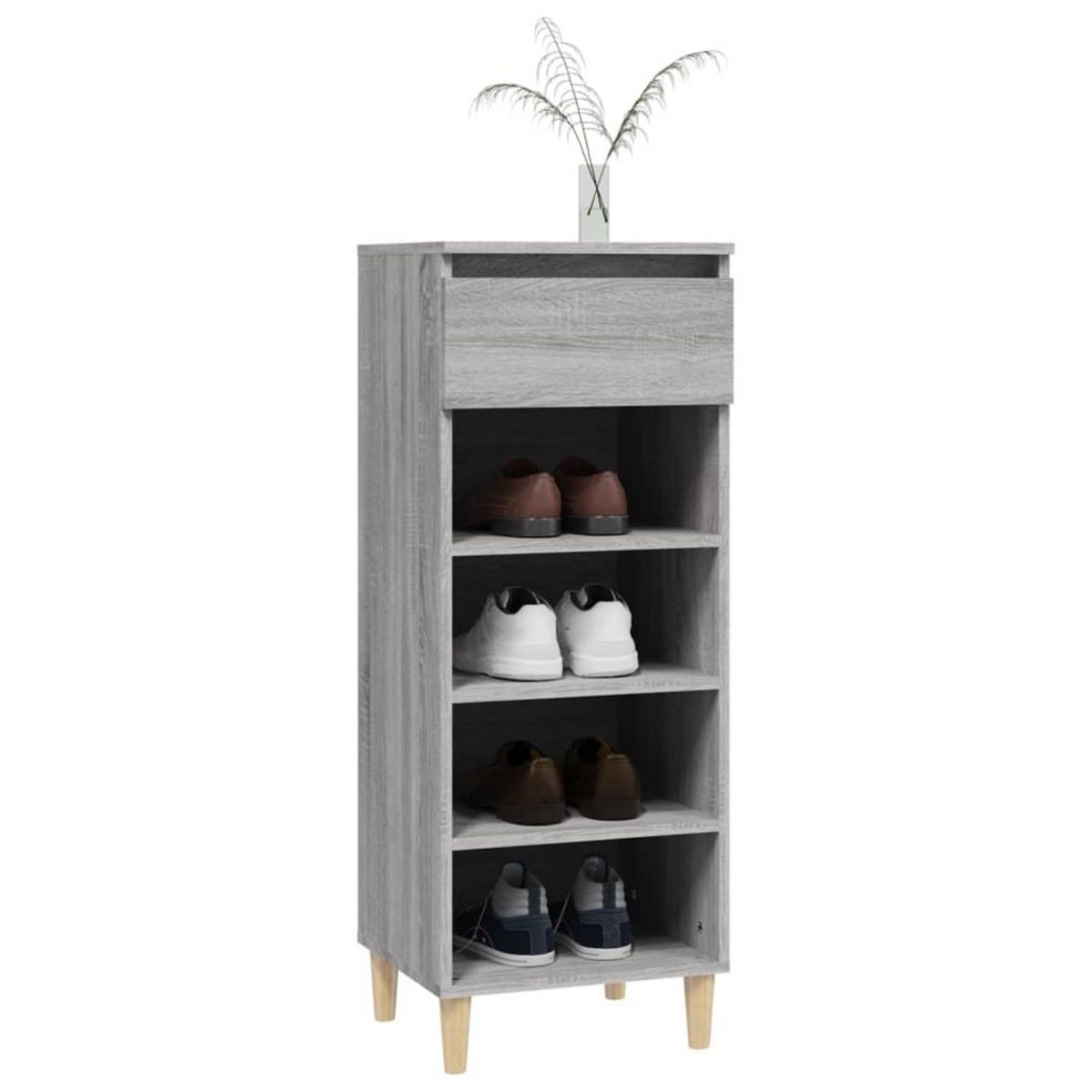 VIDAXL Armoire a chaussures Sonoma gris 40x36x105 cm Bois d'ingenierie