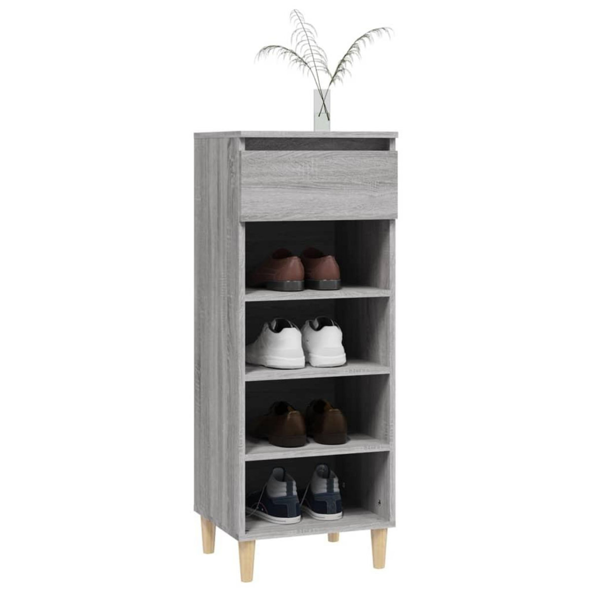 VIDAXL Armoire a chaussures Sonoma gris 40x36x105 cm Bois d'ingenierie