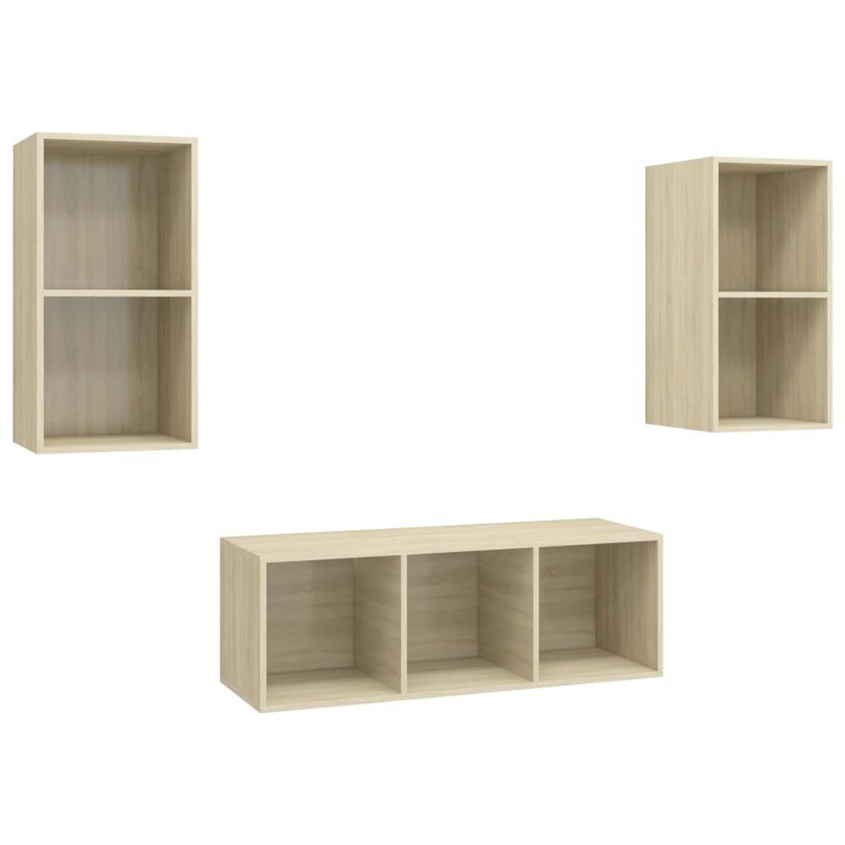 VIDAXL Ensemble de meubles TV 3 pcs Chene sonoma Bois d'ingenierie