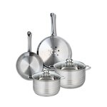 ELO Ensemble de 2 Poêles de cuisson 24 et 28 cm et 2 faitouts 20 et 24 cm Elo Profi Brillant