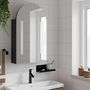 Voir la diapositive 3 : VIDAXL Armoire de bain a miroir avec LED arquee noir 42x13x70 cm