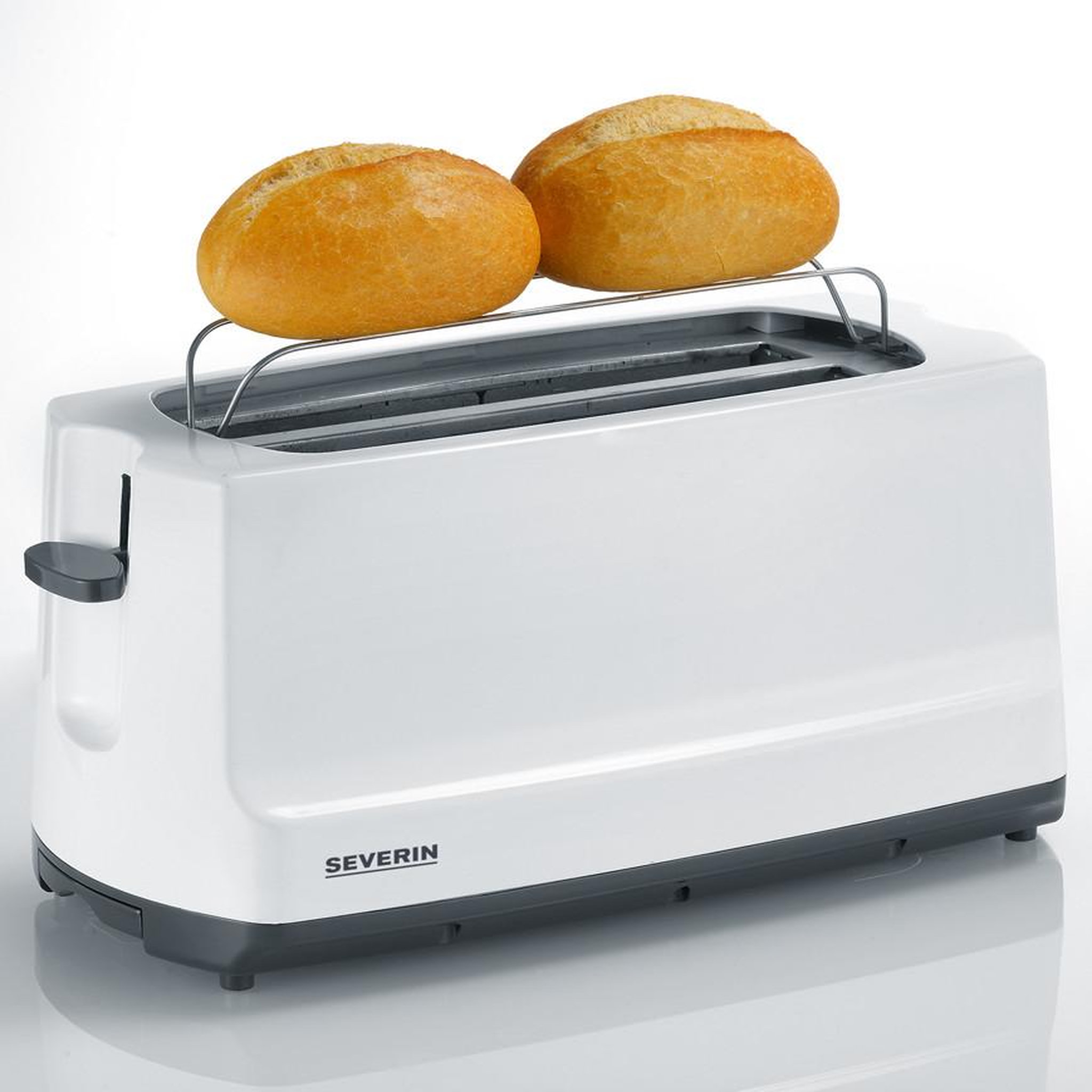 Voir la diapositive 3 : SEVERIN Grille-pains 2 fentes 1400w gris/blanc - at 2234
