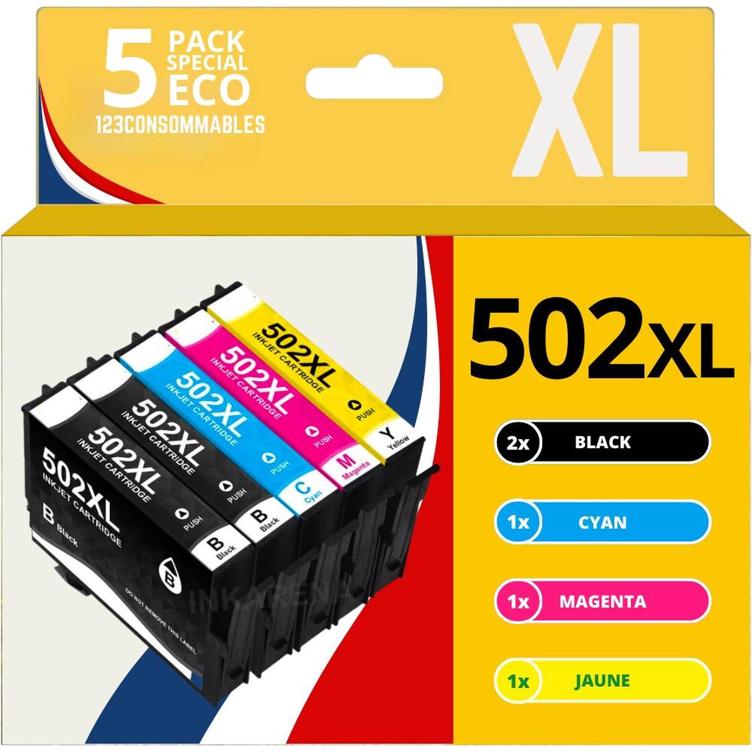 Pack 5 cartouches compatibles EPSON 502XL Neuf - vue 2