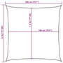 Voir la diapositive 6 : VIDAXL Voile d'ombrage 160 g/m^2 Marron 2x2 m PEHD