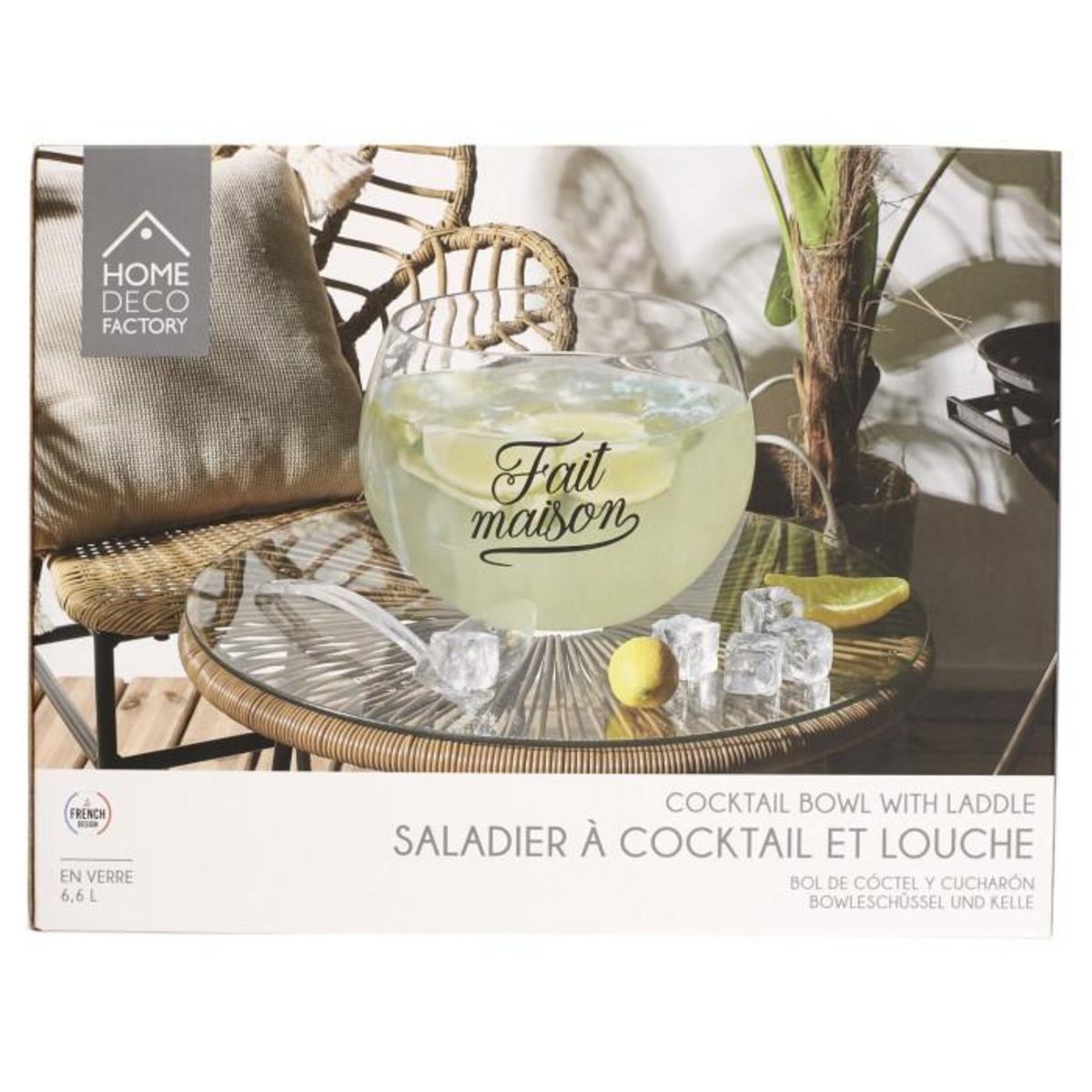 Paris Prix Saladier Cocktail & Louche  Fait Maison  6L Transparent