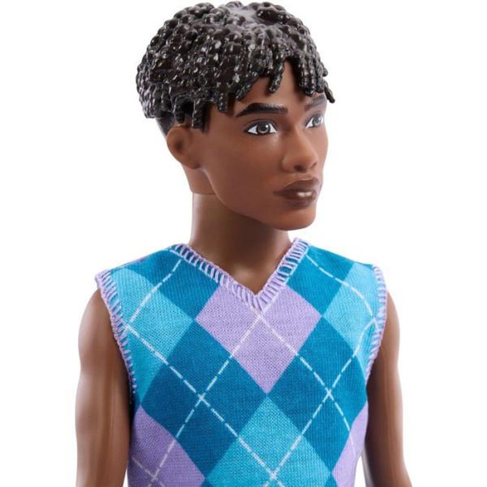 BARBIE Poupée - BARBIE - Ken Fashionista JJN67 - Polo carreaux - Look tendance - Tenue estivale