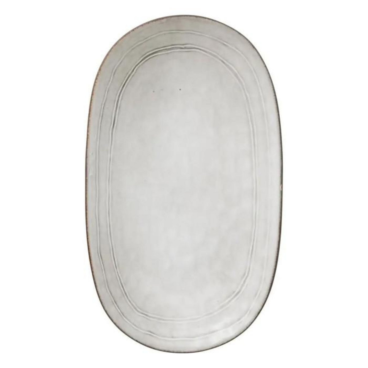 SECRET DE GOURMET Plat de Présentation Déco  Flower  31cm Gris