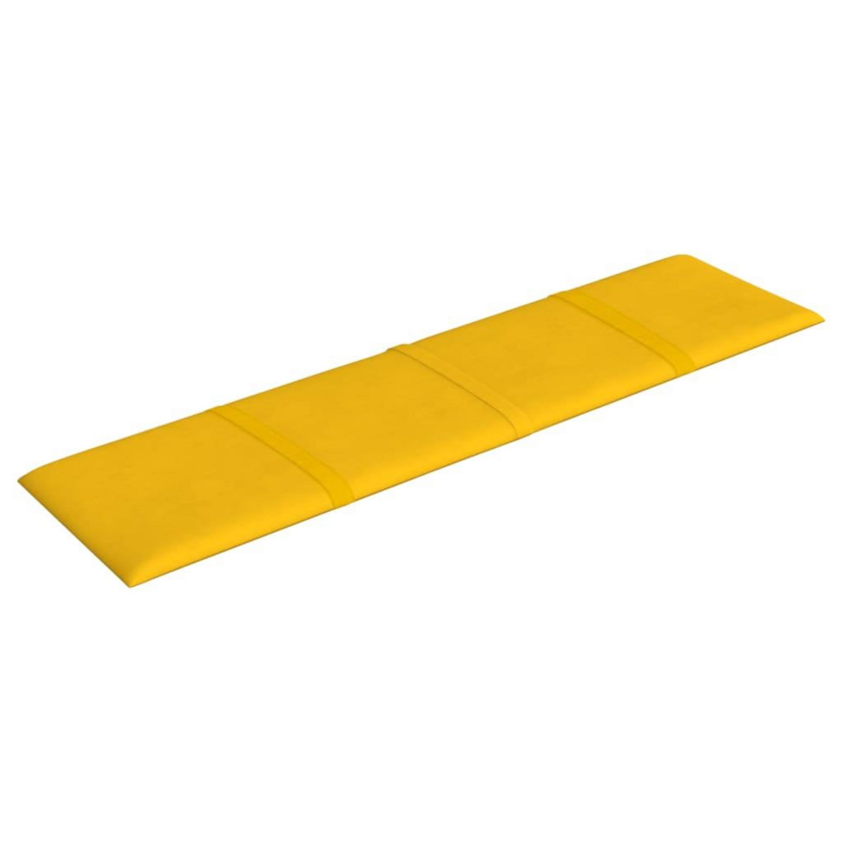 VIDAXL Panneaux muraux 12 pcs Jaune 60x15 cm Velours 1,08 m^2