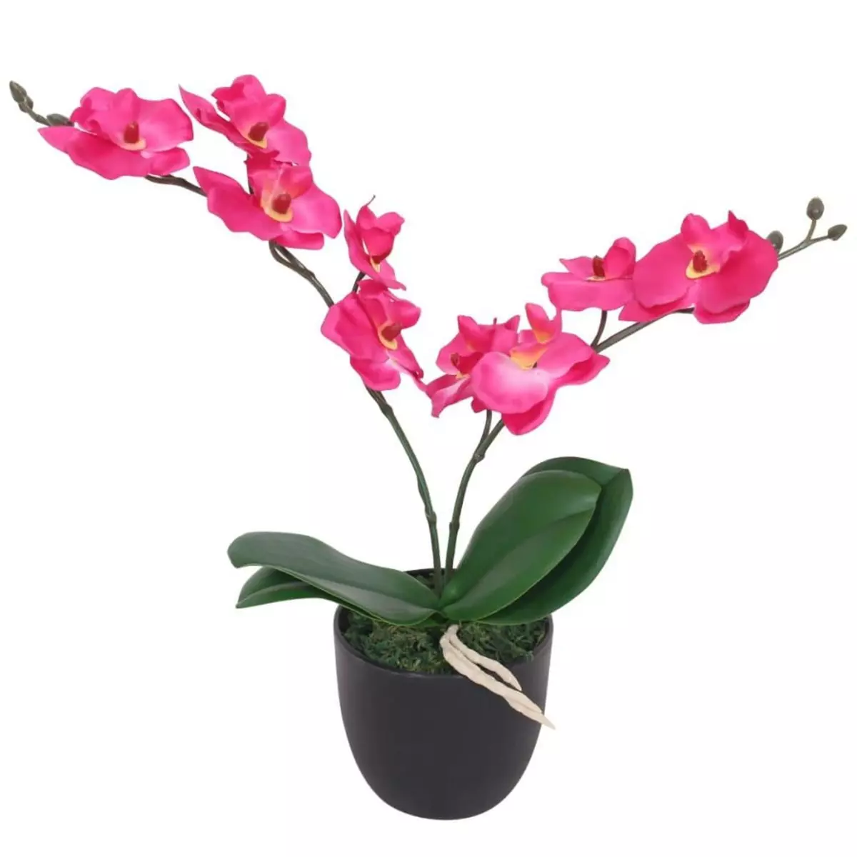 VIDAXL Plante artificielle avec pot Orchidee 30 cm Rouge