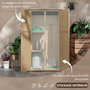 Voir la diapositive 4 : OUTSUNNY Armoire de jardin abri de jardin 2 portes croisillons 2 étagères toit bitumé bois sapin pré-huilé