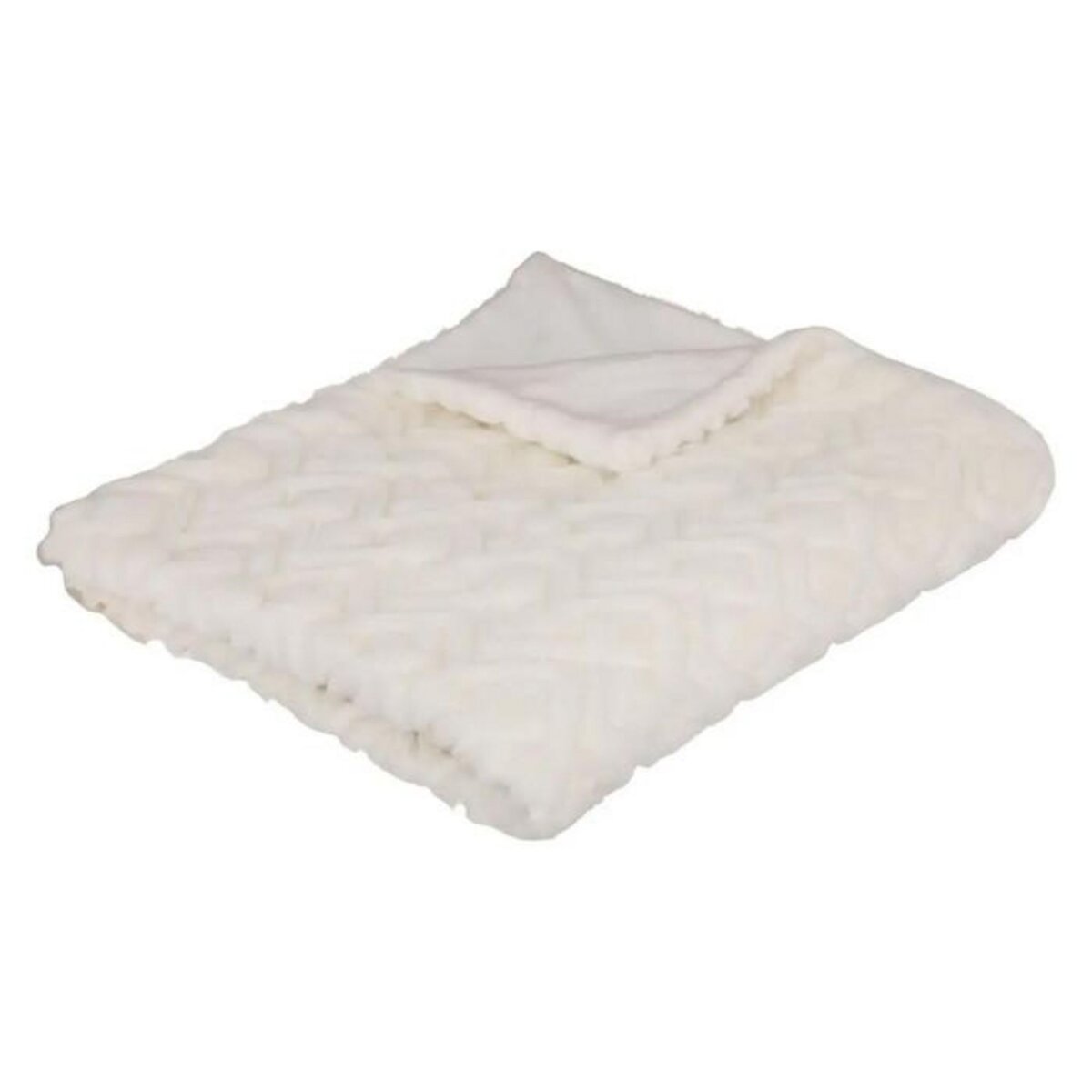 ATMOSPHERA Plaid Imitation Fourrure  Mara  120x160cm Blanc