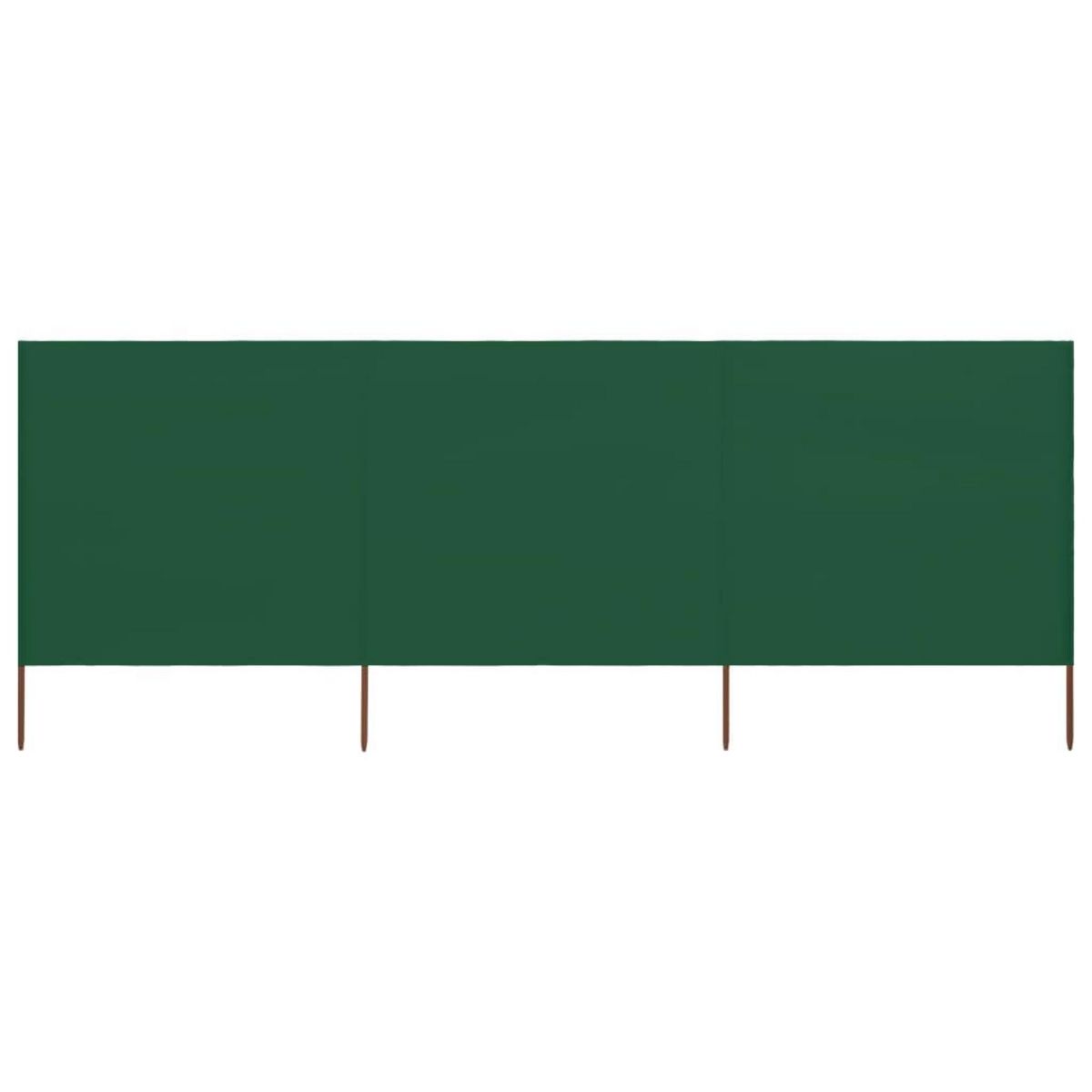 VIDAXL Paravent 3 panneaux Tissu 400 x 120 cm Vert