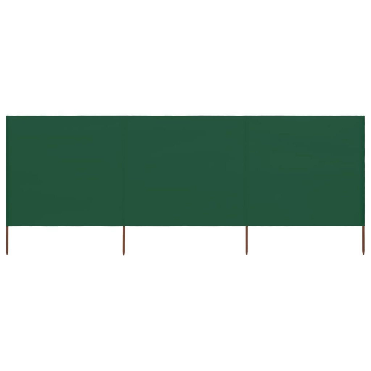 VIDAXL Paravent 3 panneaux Tissu 400 x 120 cm Vert