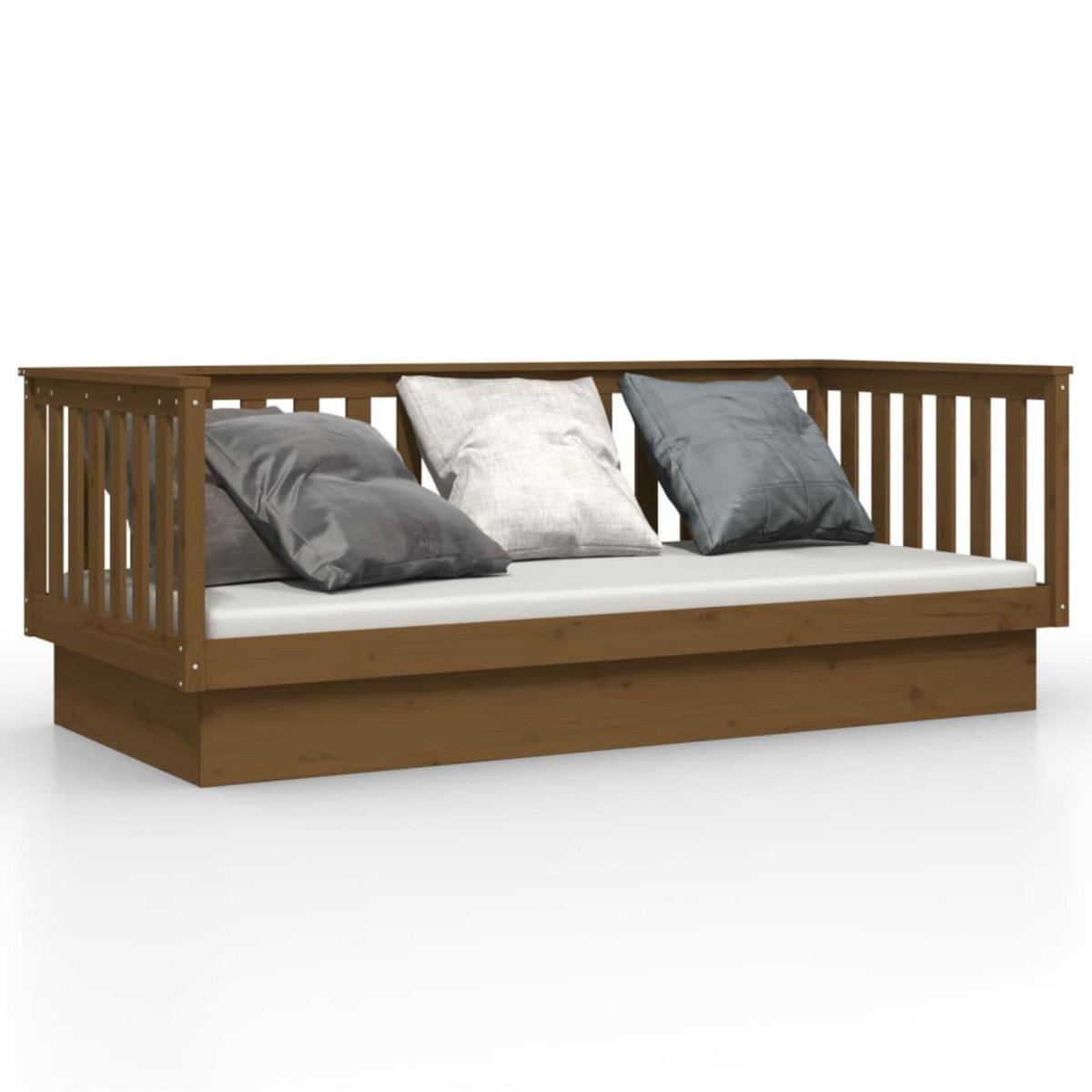 VIDAXL Lit de jour sans matelas marron miel 90x200 cm bois pin massif