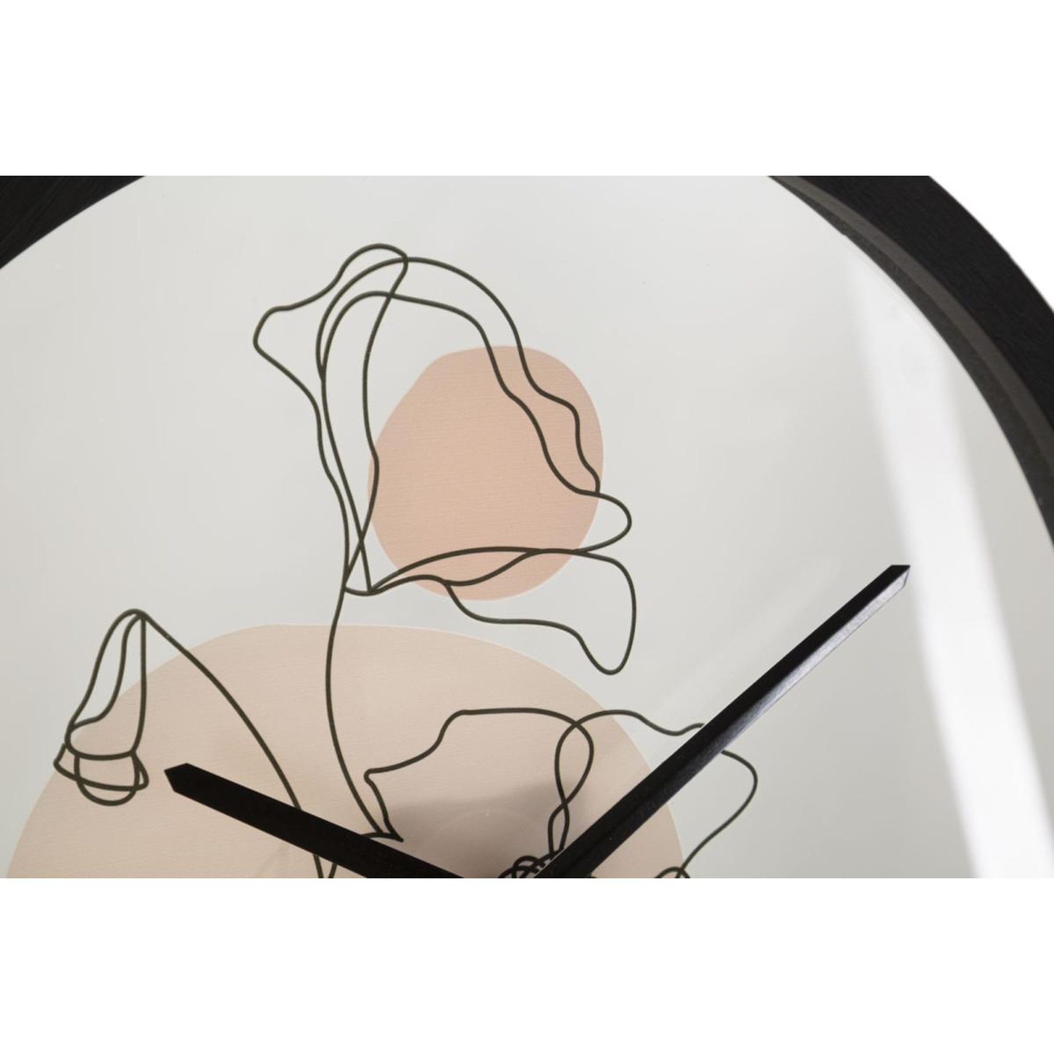 Voir la diapositive 3 : Paris Prix Horloge murale en verre  fleurs  40cm multicolore