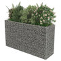 Voir la diapositive 4 : VIDAXL Lit sureleve a gabion Acier galvanise 180x50x100 cm