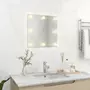VIDAXL Miroir mural avec lampes LED Carre Verre