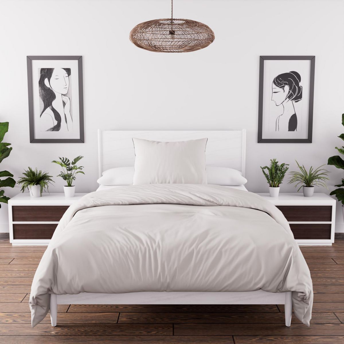 SOLEIL D'OCRE Ensemble couette et parure 5 Pièces BOHEME pour lit en 90x200 cm, par Soleil d'ocre