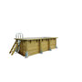 Voir la diapositive 3 : UBBINK Piscine enterrée bois rectangulaire - 250x450x140cm -  Liner Beige -URBAN POOL