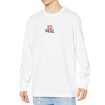 DIESEL T-shirt Manches Longues Blanc Homme Diesel Small. Coloris disponibles : Blanc