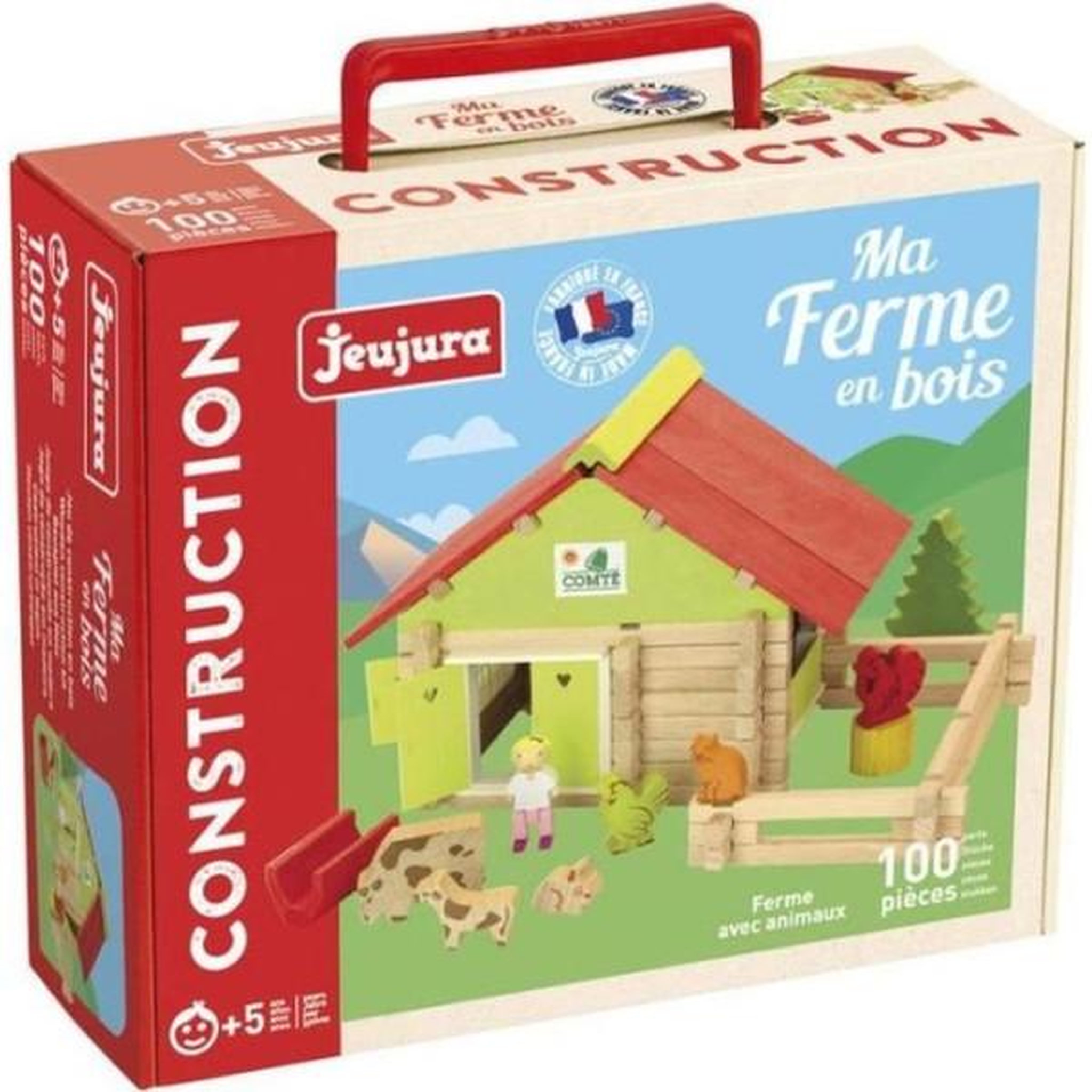 JeuJura JEUJURA Ferme avec animaux - 100 pieces